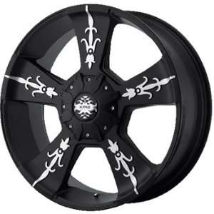 KMC KM668 22x9 Black Wheel / Rim 8x6.5 with a 18mm Offset and a 125.50 