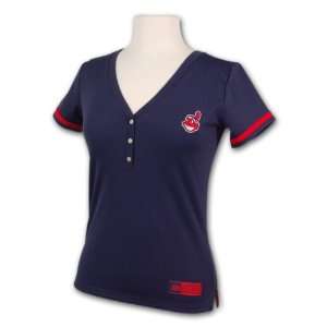   Indians Womens Snap Front Fashion Jersey Top: Sports & Outdoors