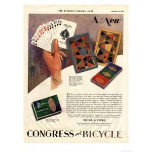 Playing Cards Games Congress, USA, 1928 Premium Giclee Poster Print 