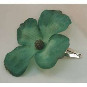  Teal Green Dogwood Hair Flower Clip Beauty