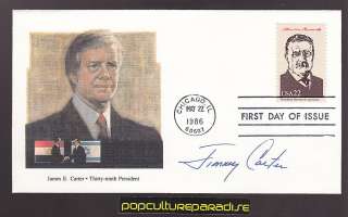 PRESIDENT JIMMY CARTER James E First Day of Issue STAMP COVER FDC 1986 