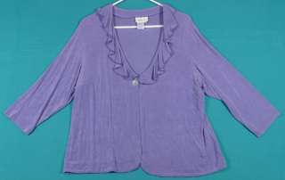Coldwater Creek Purple Blazer Jacket Size 1X 14W 16W  