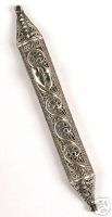 925 Silver Yemenite Filigree Art Mezuzah Mezuza Judaica  