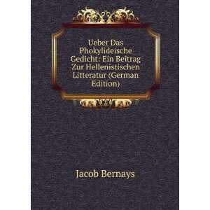   Zur Hellenistischen Litteratur (German Edition) Jacob Bernays Books