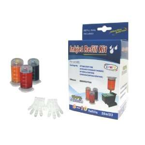  Cartridge refill kit for HP 920/920XL cyan, magenta & yellow ink 