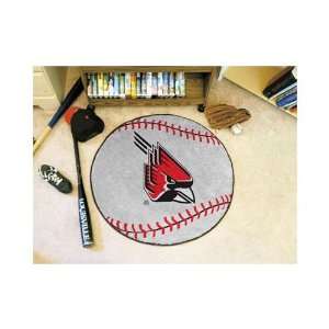Ball State Cardinals 29 Round Baseball Mat:  Sports 