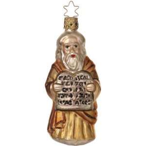 Inge Glas Moses & The Ten Commandments German Glass Christmas Ornament 