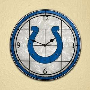  NFL Indianapolis Colts Stained Glass Wall Clock: Home 