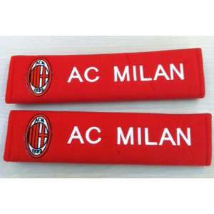  A C Milan Seat Belt Cover Shoulder Pad one pair   Black 
