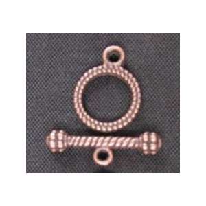  #71003 Antique copper spiral toggle clasp 10mm   1 clasp 