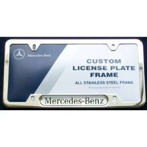   Mercedes Benz Polished Stainless Steel License Plate Frame: Automotive