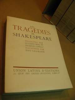 TRAGEDIES DE SHAKESPEARE / 5 VOLUMES SUR VELIN CHIFFON  