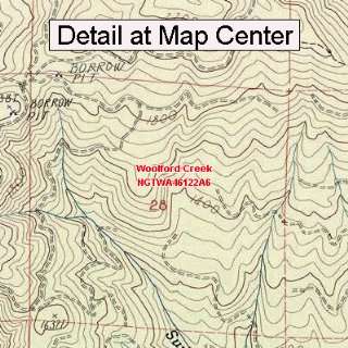 USGS Topographic Quadrangle Map   Woolford Creek, Washington (Folded 