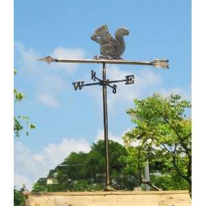  Brass Squirrel Weather Vane for Roof Patio, Lawn & Garden