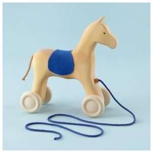  Baby Toys: Handmade Wooden Pony Pull Toy: Toys & Games