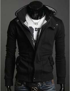 NWT Mens Slim Sexy Premium Hooded cardigan Coat Jacket M L XL XXL 