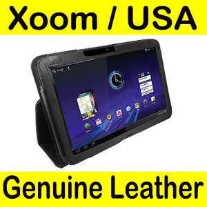 NEW Genuine Leather Case Folio Cover for Motorola Xoom  
