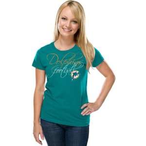  Miami Dolphins Womens Franchise Fit T Shirt: Sports 
