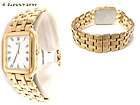 VINTAGE SEIKO SQUARE WHITE DIAL ROMAN NUMERALS GOLD PLATED WATCH   MEN 