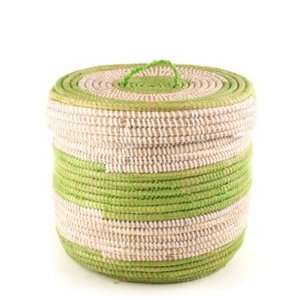   Container Green and Natural Wolof Basket Home Decor