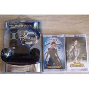  New Psp Movie Dock W/Remote + UMD Movie DVD Tomb Raider 1 