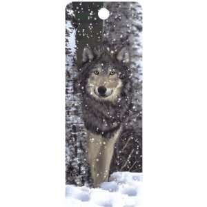  3D Bookmark (Winter Wolf)