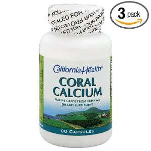  California Health Coral Calcium, 90 Capsules (Pack of 3 