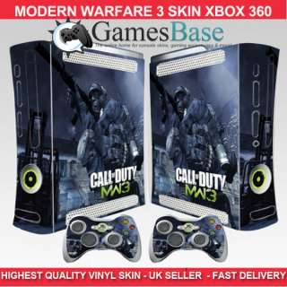 Xbox 360 MW3 Modern Warfare 3 Skin Stickers  + 2 Controller Skins #2 