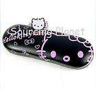 Green Sunglasses Case with Yellow and Purple Butterfly Hello Kitty 