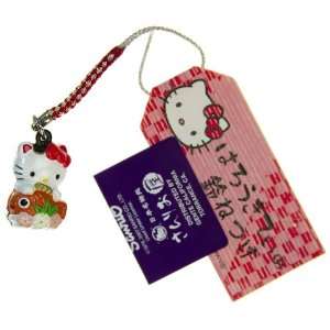 Hello Kitty with Sea Bream Mini Figure Bell Charm Toys 