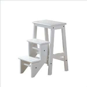  Folding Step Stool   White(24): Furniture & Decor