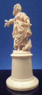 Statue Figurine Hand Carved Antique Dieppe France  