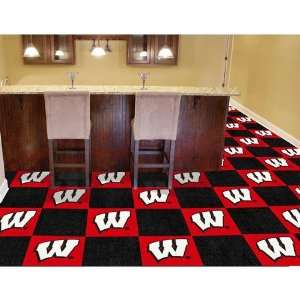 Wisconsin Badgers NCAA Team Logo Carpet Tiles