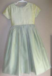 Sylvia Whyte Saks Fifth Avenue green silk tulle formal easter dress 