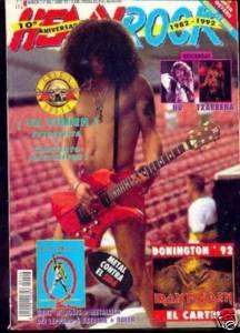 GUNS`N ROSES Slash RARE Magazine Spain 1992  