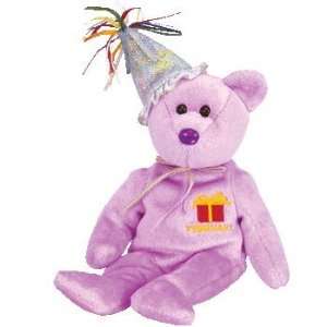   Beanie Baby   FEBRUARY the Teddy Birthday Bear (w/ hat): Toys & Games
