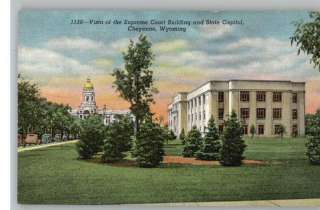 Linen Postcard~Wyoming Supreme CourtCheyenne,WY  