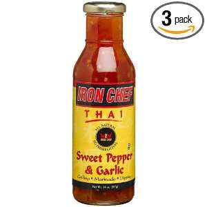 IRON CHEF Thai Sweet Pepper & Garlic Sauce, All Natural, Kosher, 14 