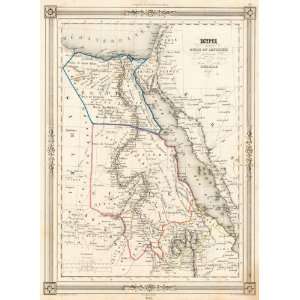   Charle 1846 Antique Map of Egypt, Nubia & Abyssinia