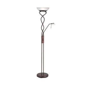   OBB 3 Light Torchiere Floor Lamp in Oil Brushed Bron: Home Improvement