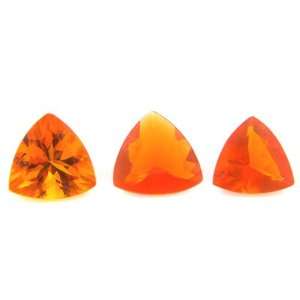  Natural Orange Fire Opal Loose Gems Trillion Cut 6mm 1 