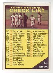 1961 Topps #273 Checklist 265 352 ex  
