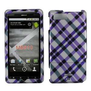  Motorola Droid Xtreme MB810 Purple Plaid Premium Designer 