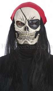 Deluxe Jolly Roger Evil Pirate Skull Skeleton Mask  