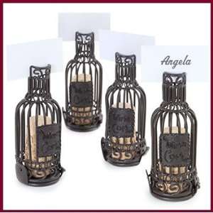  Wine Bottle Cork Cage Place Card Holders, Set of 4 