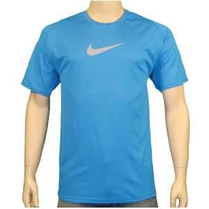  NIKE Mens Flat back Training T Shirt Dri Fit Blue Size XL 