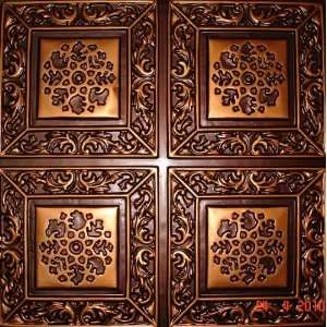   Faux Tin Ceiling Tile Glue up (24x24) Antique Copper: Home Improvement