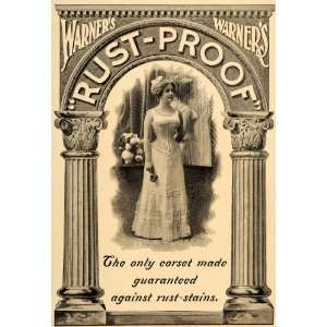1899 Ad Warners Rust Proof Corsets Victorian Woman   Original Print 