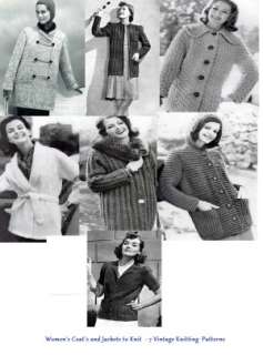 Womens Coats and Jackets to Knit   A Collection of Vintage Knitting 