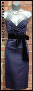 Satin 50s Style Strapless Wiggle Dress Sz 16 EU44  